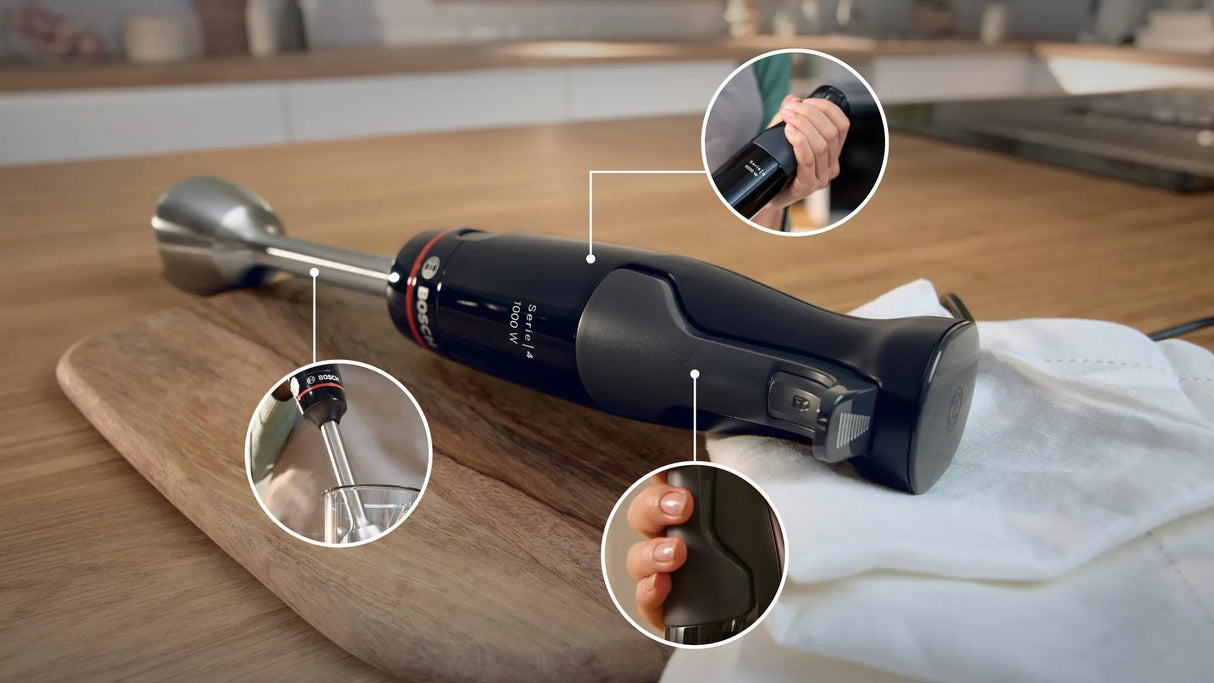 Bosch Serie 4 Msm4b623 Licuadora 0,6 L Batidora De Inmersión 1000 W Antracita, Transparente