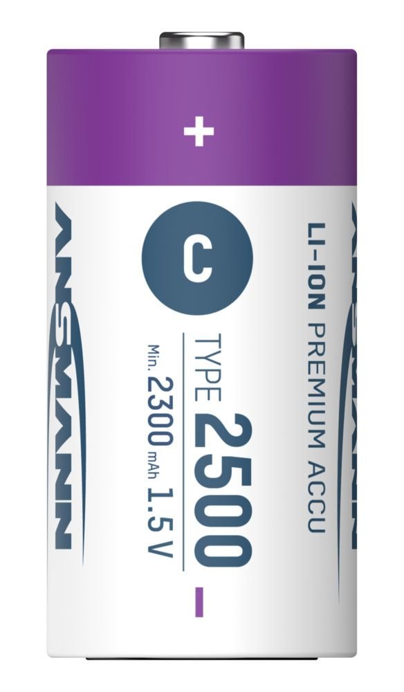 Ansmann 1313-0004 Baterías Recargables Li-Ion Baby C Tipo 2500 (Min. 2300 Mah) Pack 2