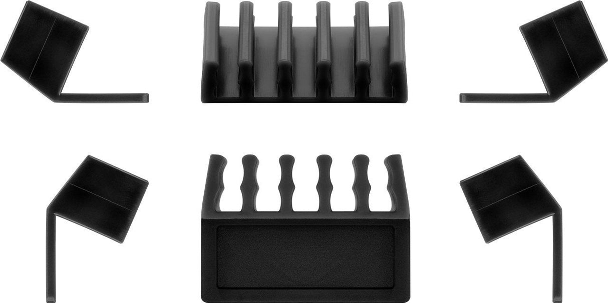 Goobay 70433 Organizador De Cables Escritorio 5-Slots Negro 2 Pieza(S)