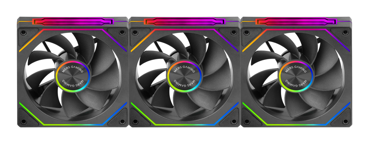 EAN 8435693111627 - Mars Gaming MF-LINKFINITYKIT2R Carcasa del ordenador Ventilador 12 cm Negro 3 pieza(s) imagen 1