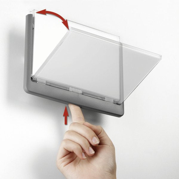 Letrero De Puerta Durable Clcksign149x105,5 Adhesivo / Tornillo. Grafito