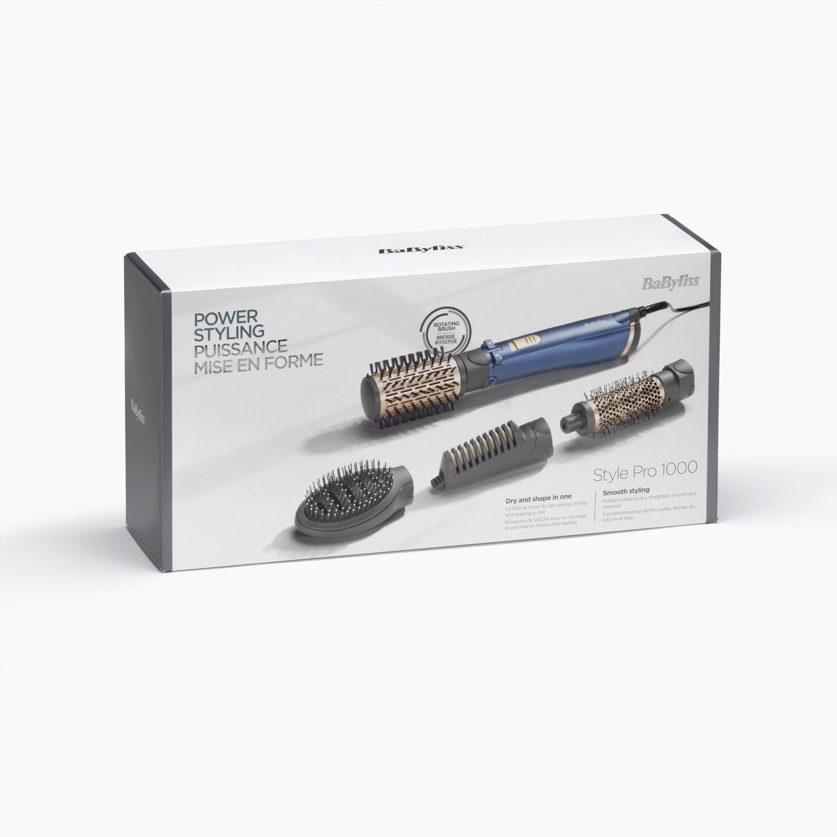 EAN 3030050185812 - BaByliss AS965E Utensilio de peinado Cepillo de aire caliente Caliente Oro, Verde azulado 1000 W 2,5 m imagen 14