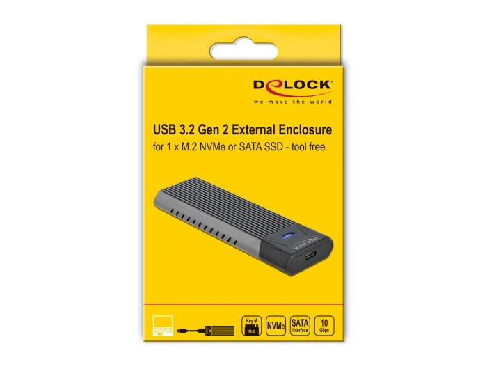 Delock Caja Externa Para Ssd M.2 Nvme Pcie Usb Type-C 