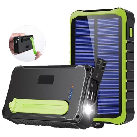 Denver Powerbank Solar Pso-10012 10000mah + Hand Crank Dynamo