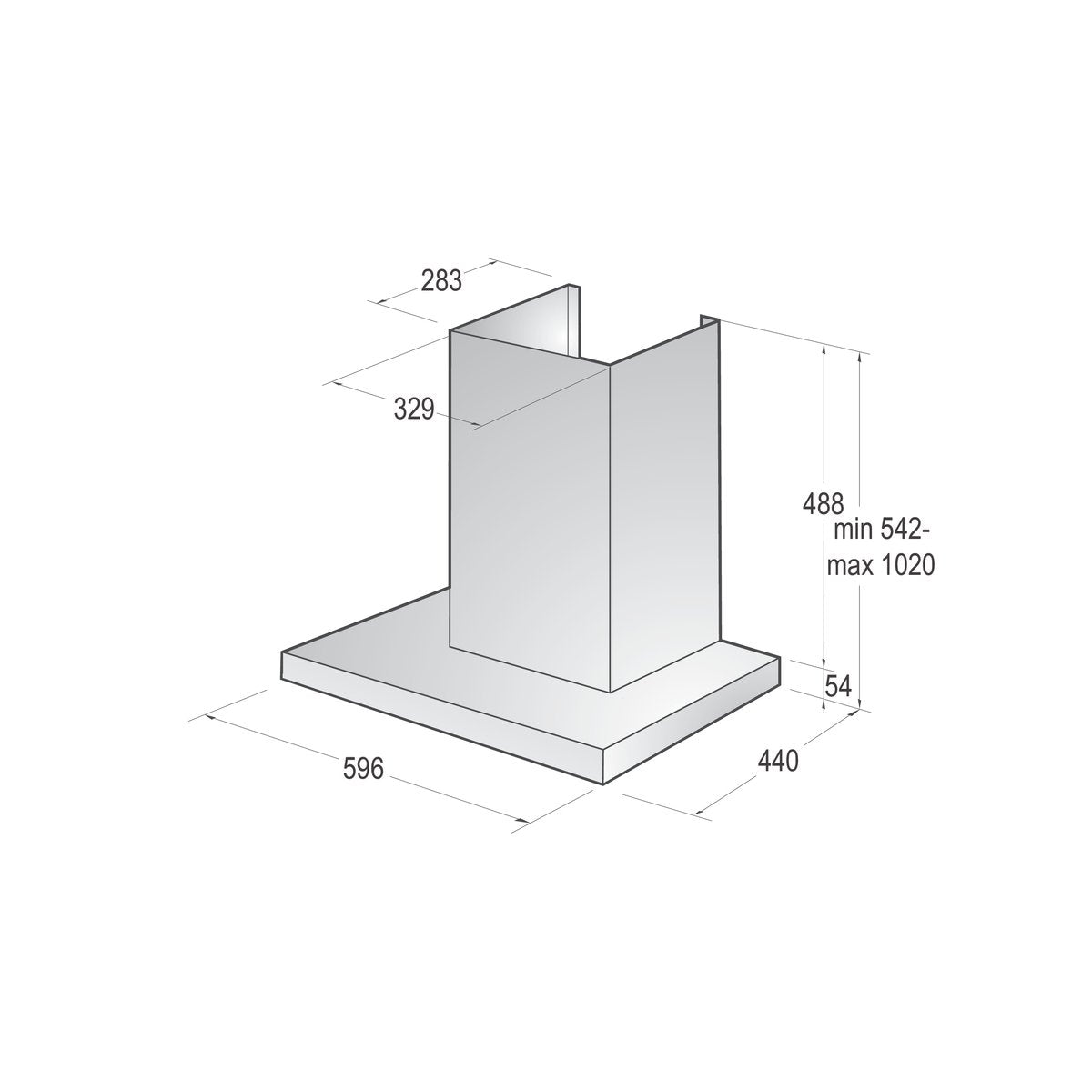 Campana Gorenje Wht66236b De Pared Negro 469 M³/H