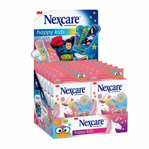 Nexcare Happy Kids Magic Pack De 20 Apositos Surtidos - Transpirables - Para Pieles Delicadas - Estampado Infantil