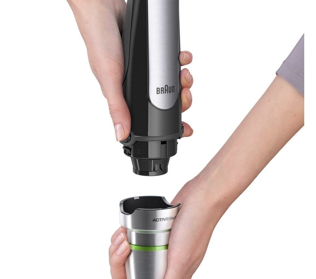 EAN 8021098774620 - Braun MQ 7035X 0,6 L Batidora de inmersión 1000 W Negro, Acero satinado imagen 4