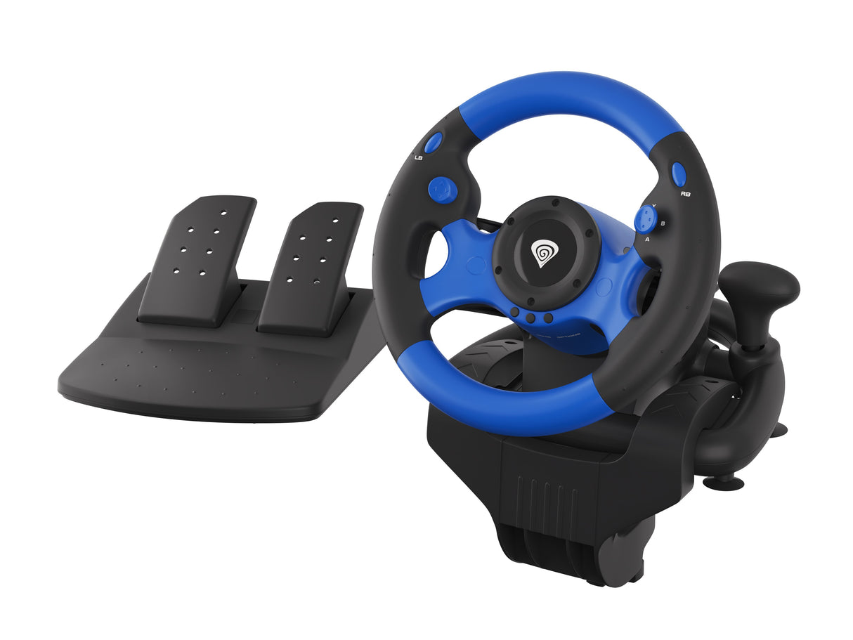 EAN 5901969425376 - GENESIS Seaborg 350 Negro, Azul USB Volante + Pedales Nintendo Switch, PC, PlayStation 4, Playstation 3, imagen 1