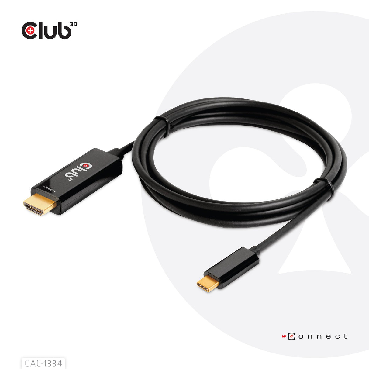 EAN 8719214472054 - CLUB3D CAC-1334 adaptador de cable de vídeo 1,8 m HDMI tipo A (Estándar) USB Tipo C Negro imagen 8