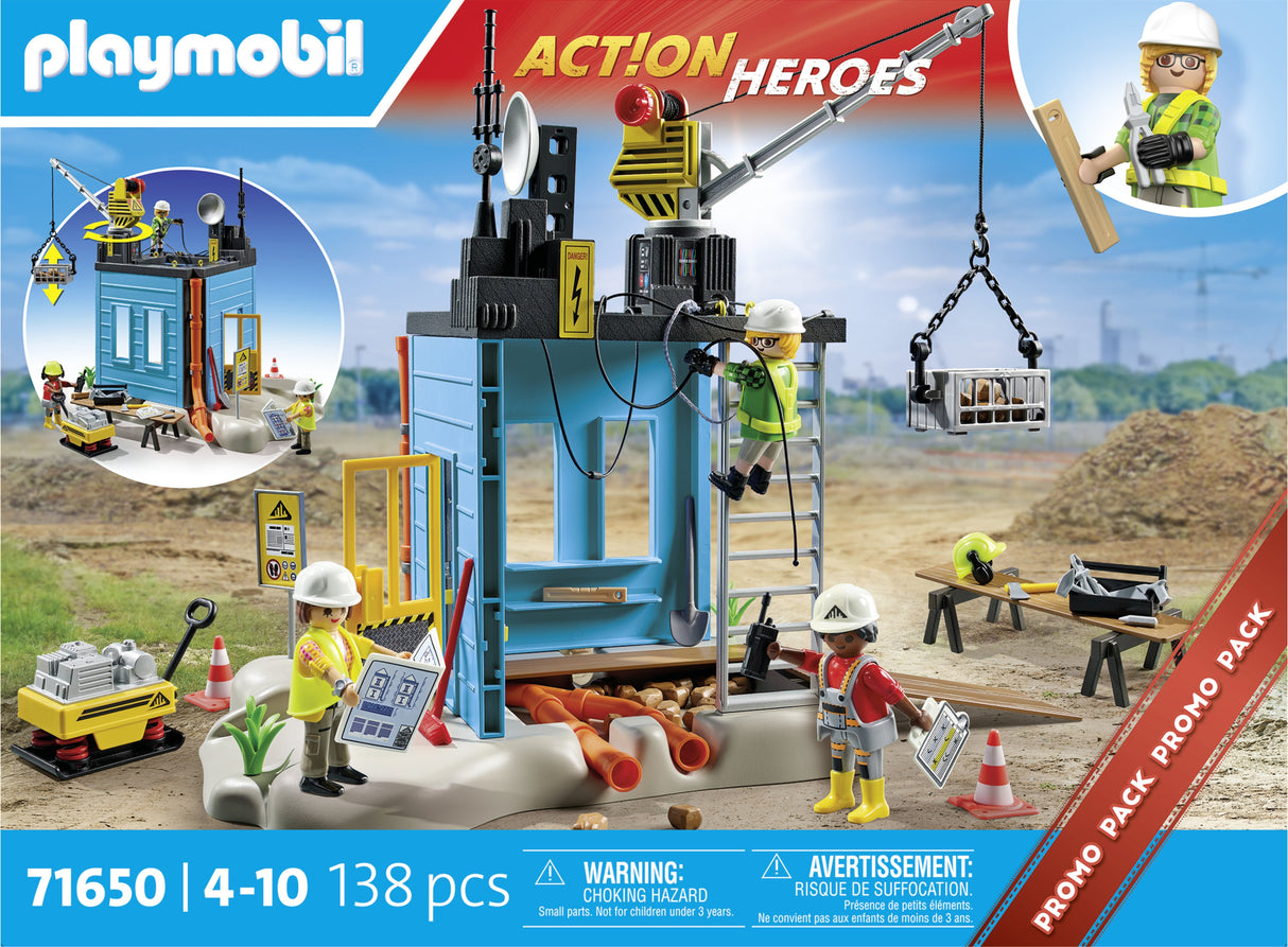 Playmobil 71650 Action Heroes Obra, Juguete De Construcción 71650
