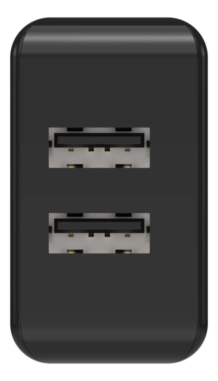 Cargador De Pared Ansmann Hc212 2xusb 2400ma Negro