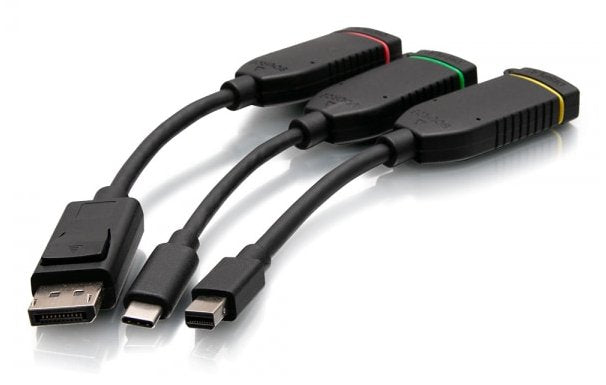 C2g Anillo Universal De Adaptadores Hdmi® 4k Mini Displayport, Displayport Y Usb-C® Con Códigos De Color