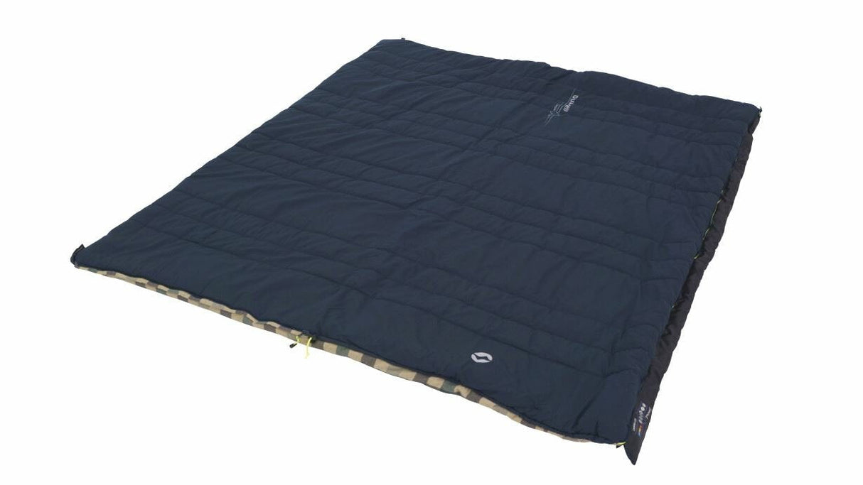 Outwell Camper Lux Adulto Saco De Dormir Semi-Rectangular Algodón, Poliéster Azul