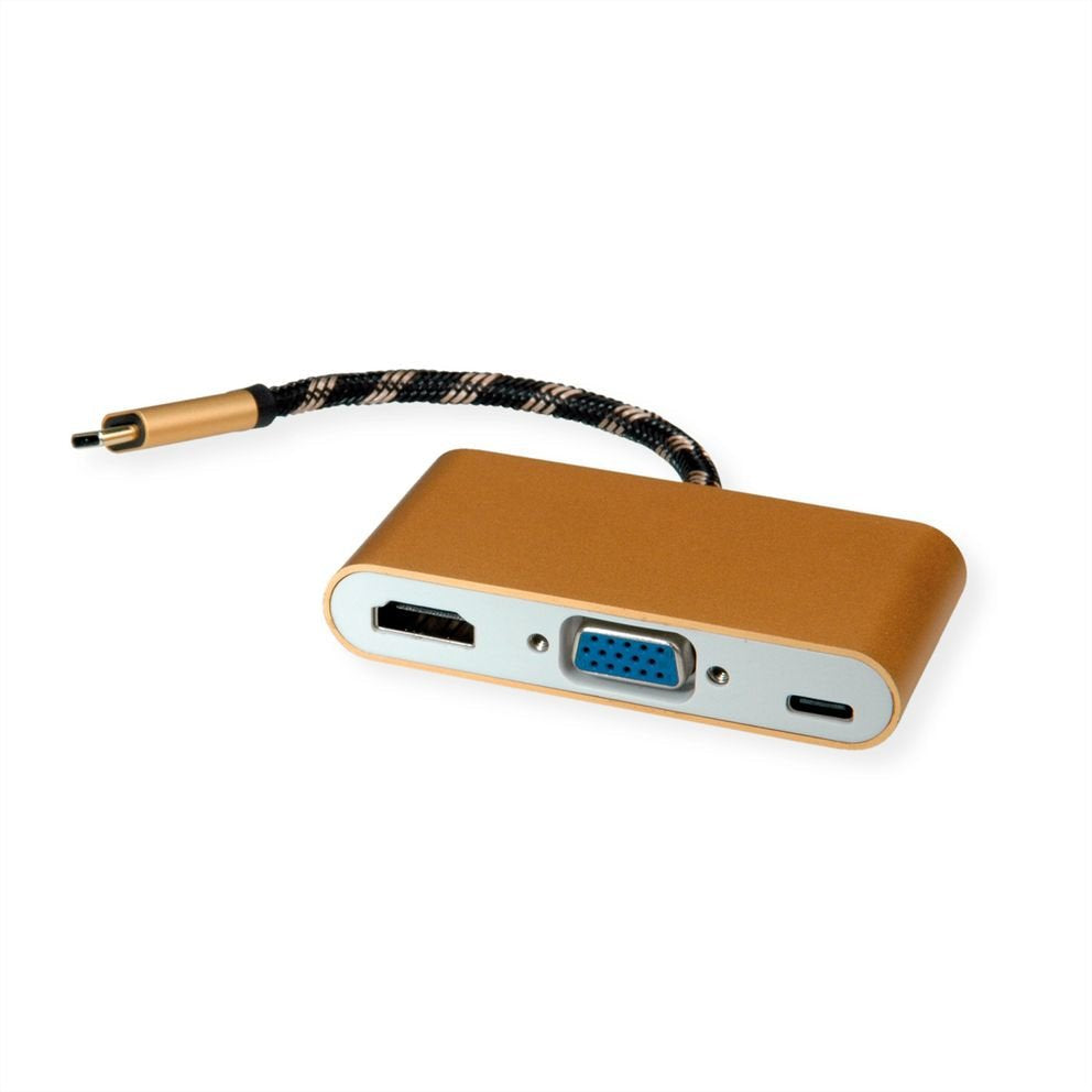 Roline Gold Display Adapter Usb Typ C - Vga Hdmi C (Pd)