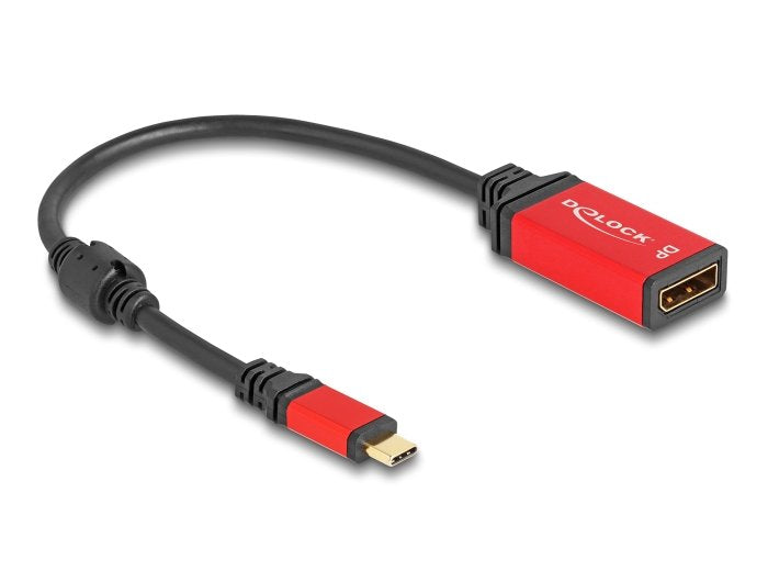 Delock 60052 Adaptador Usb Type-C A Displayport (Modo Dp Alt) 8k 30 Hz Con Función Hdr Rojo