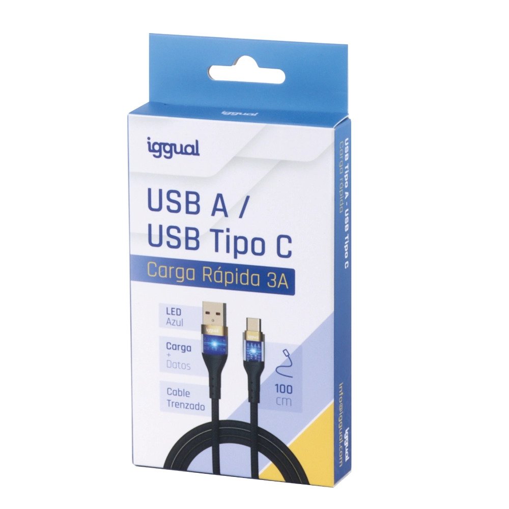 EAN 8435364319994 - iggual IGG319994 cable USB USB 2.0 1 m USB A USB C 480 Gbit/s Negro imagen 4
