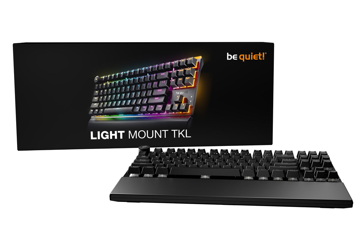 Teclado Gamer Mecánico (Silent Táctil) Be Quiet! Light Mount Tkl Rgb (Negro)