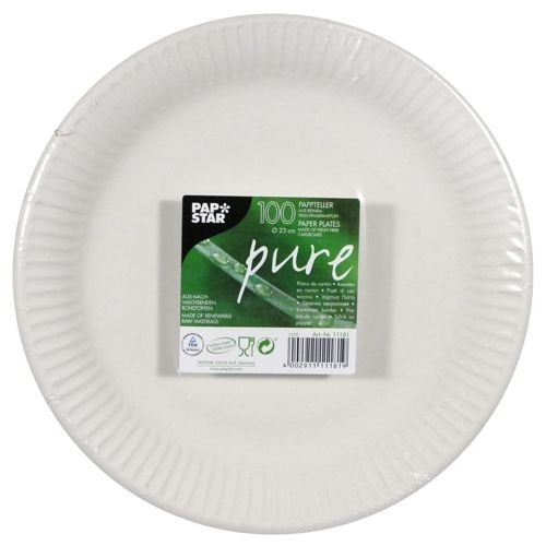 Papstar Pure Pappteller 23 Cm Blanco