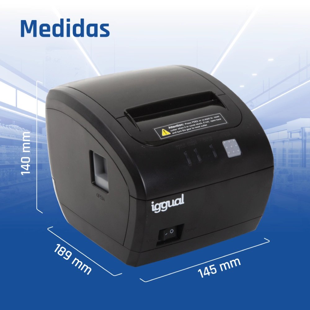 EAN 8435364319321 - iggual TP Easy 80 WiFi 203 x 203 DPI Inalámbrico y alámbrico Transferencia térmica Impresora de recibos imagen 14