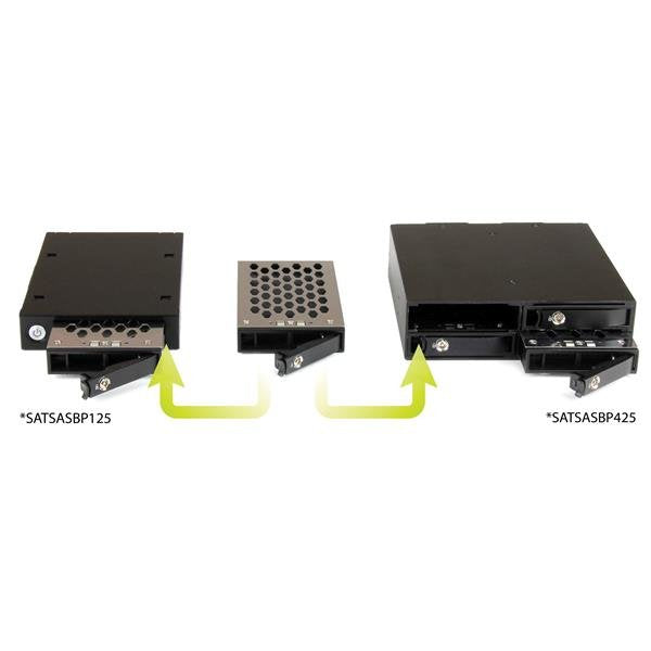 EAN 0065030859837 - StarTech.com SATSASBP425 panel bahía disco duro 13,3 cm (5.25") Bandeja para disco duro Negro imagen 7