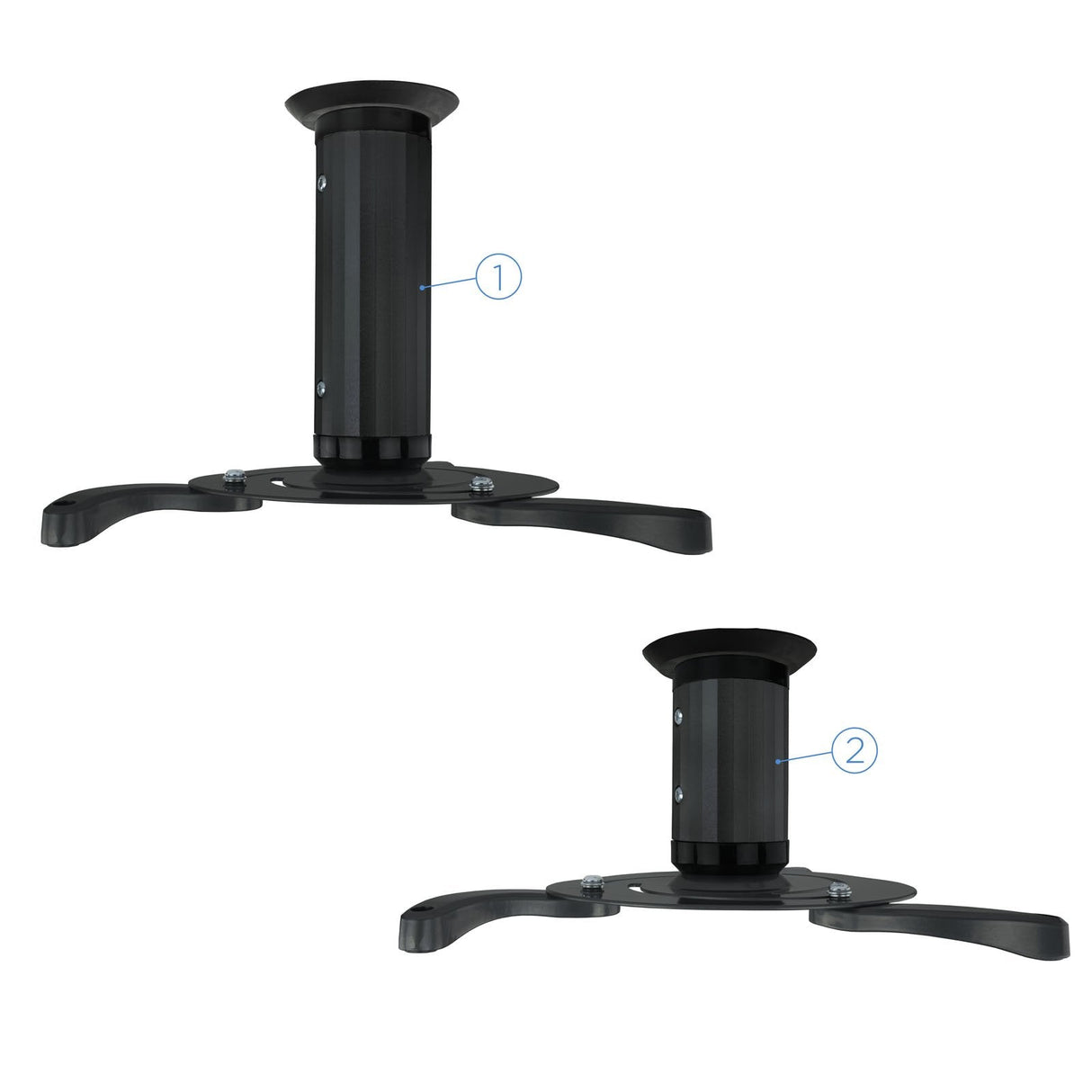 Tooq Soporte Universal De Techo Para Proyector - Inclinable Y Giratorio - Peso Max 10kg - Negro