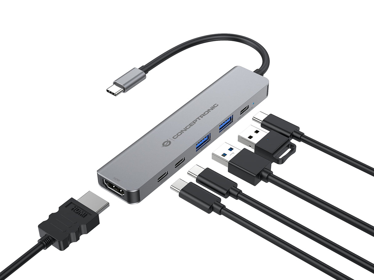 EAN 4015867241295 - Conceptronic DONN33G base para portátil y replicador de puertos Alámbrico USB 3.2 Gen 1 (3.1 Gen 1) Type- imagen 5