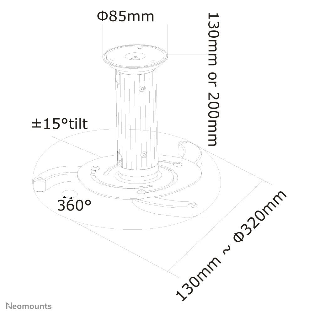EAN 8717371444396 - Neomounts BEAMER-C80WHITE montaje para projector Blanco imagen 11