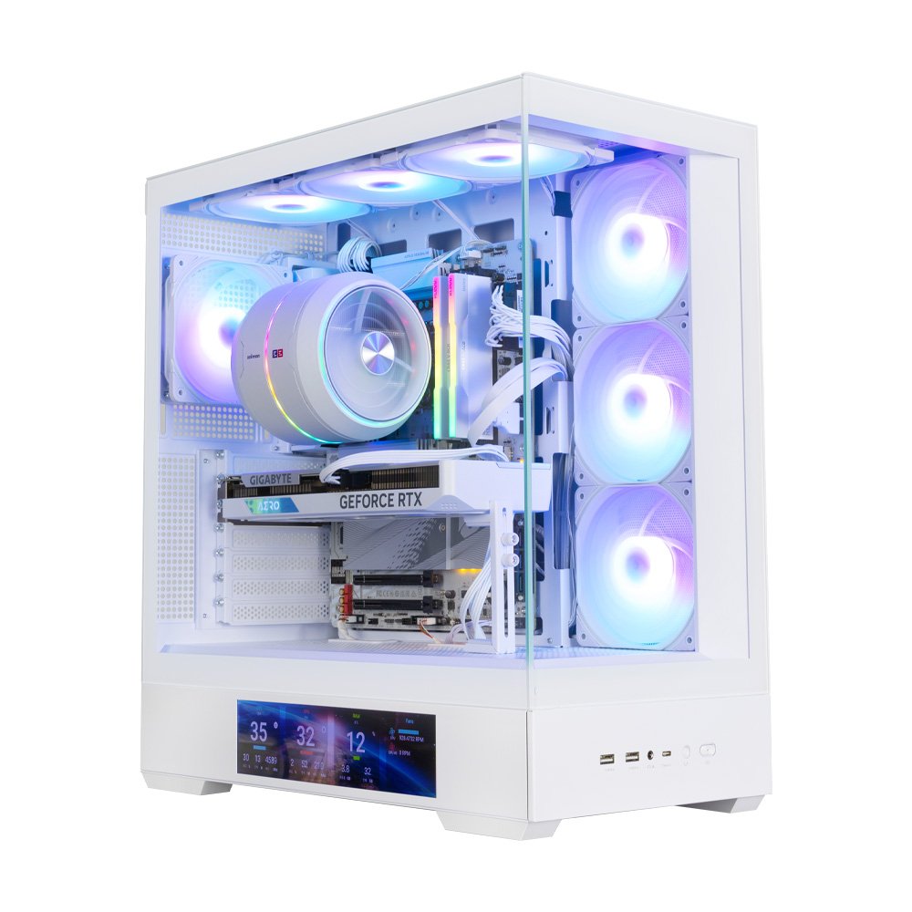 Caja Pc Zalman P40 Ds Atx 4 Xvent 120mm Argb 2xusb 3.0 Blanco S/N Fuente