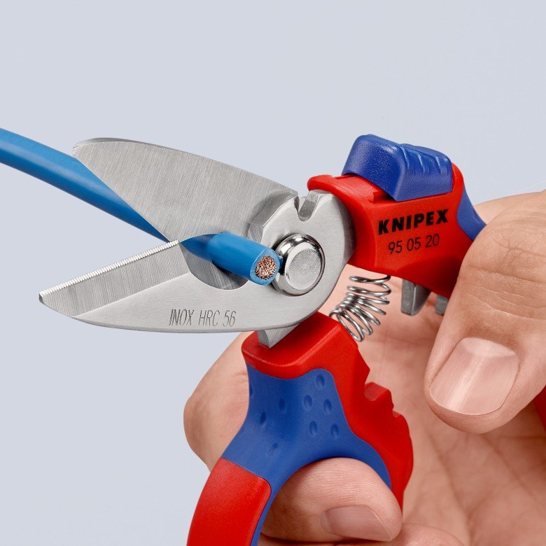 Tijeras Eléctricas Con Ángulo De Knipex 95 05 20 Sb Rojo/Azul
