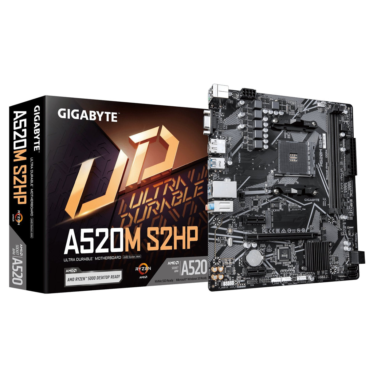 Gigabyte A520m S2hp Am4 2xddr4 D-Sub Hdmi Dp M.2