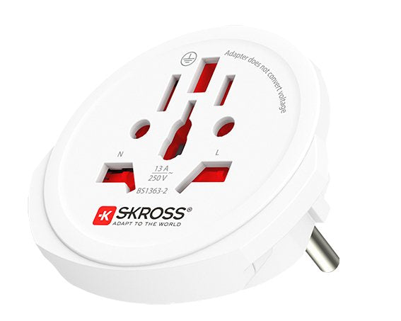 Skross World To Europe Usb Blanco, Retail