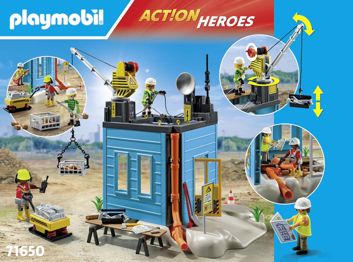 Playmobil 71650 Action Heroes Obra, Juguete De Construcción 71650