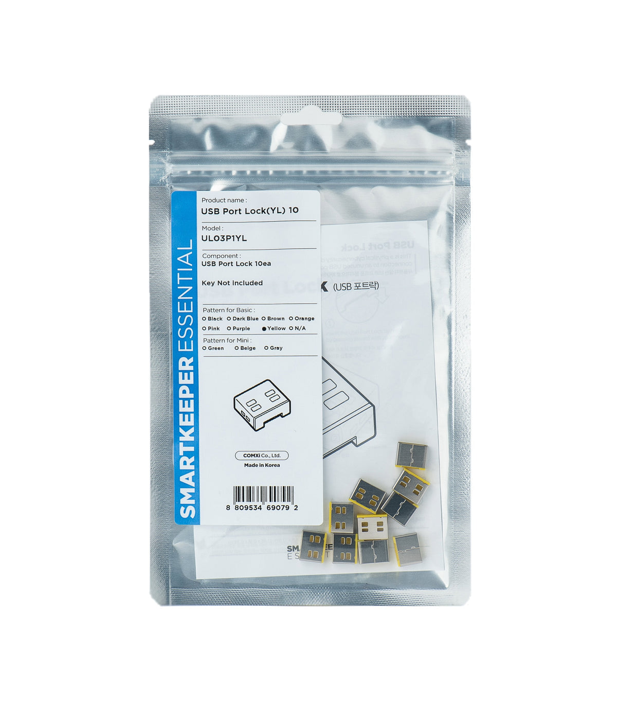 Smartkeeper Basic "Usb-A Port" Blocker Amarillo 10 Uds.