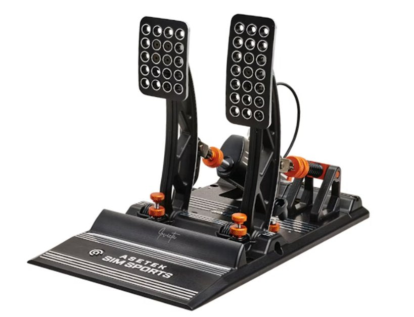 Asetek 40-010-0000001 Mando Y Volante Negro, Naranja, Blanco Usb Pedales Pc