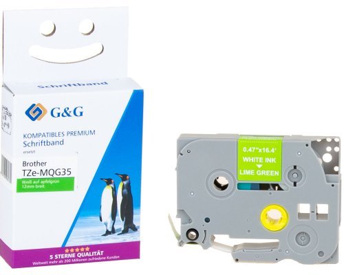 G&G Cinta Para Etiquetadora Compatible Con Brother Tze-Mqg35