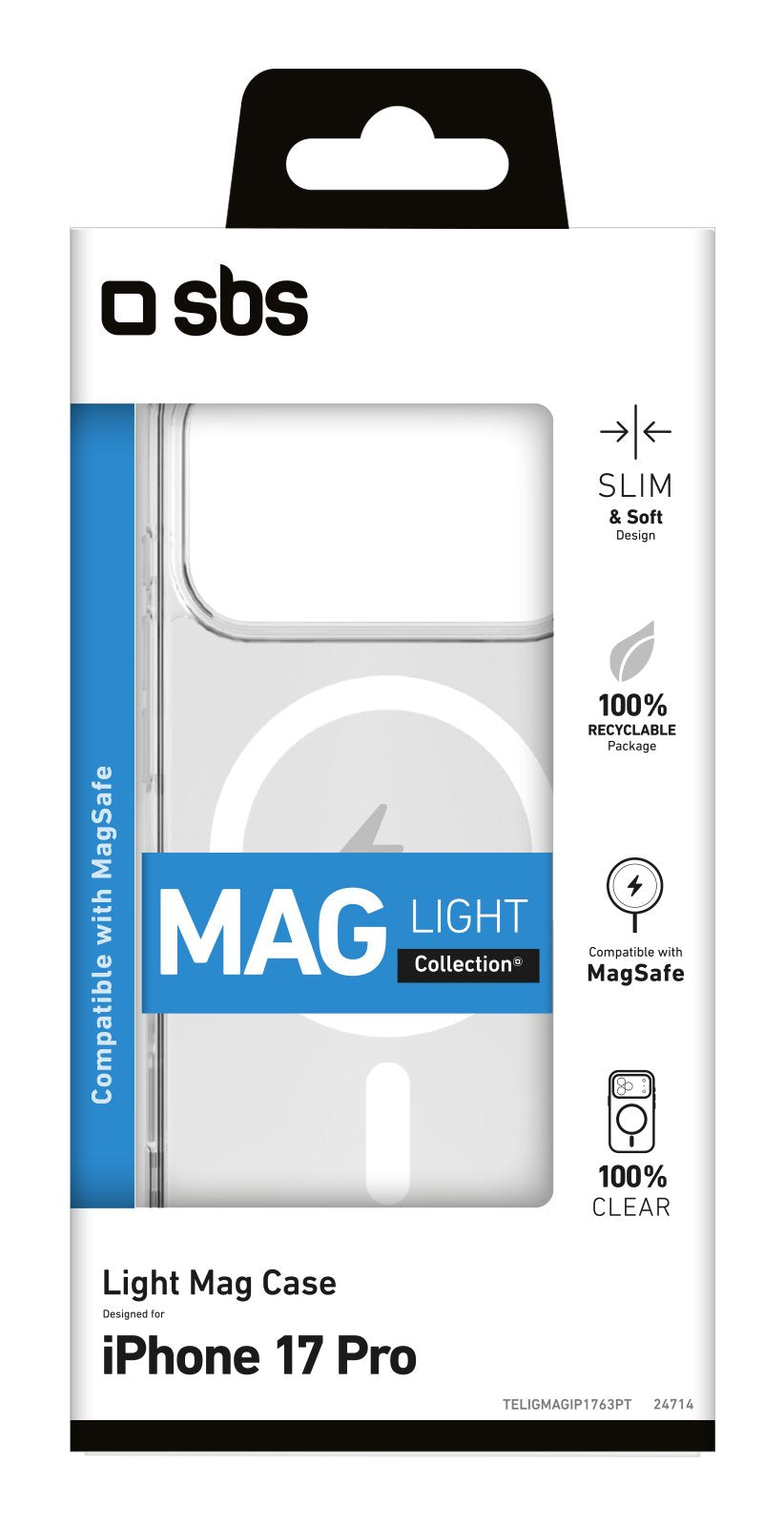 Sbs Light Mag Cover Iphone 17 Pro Transparent