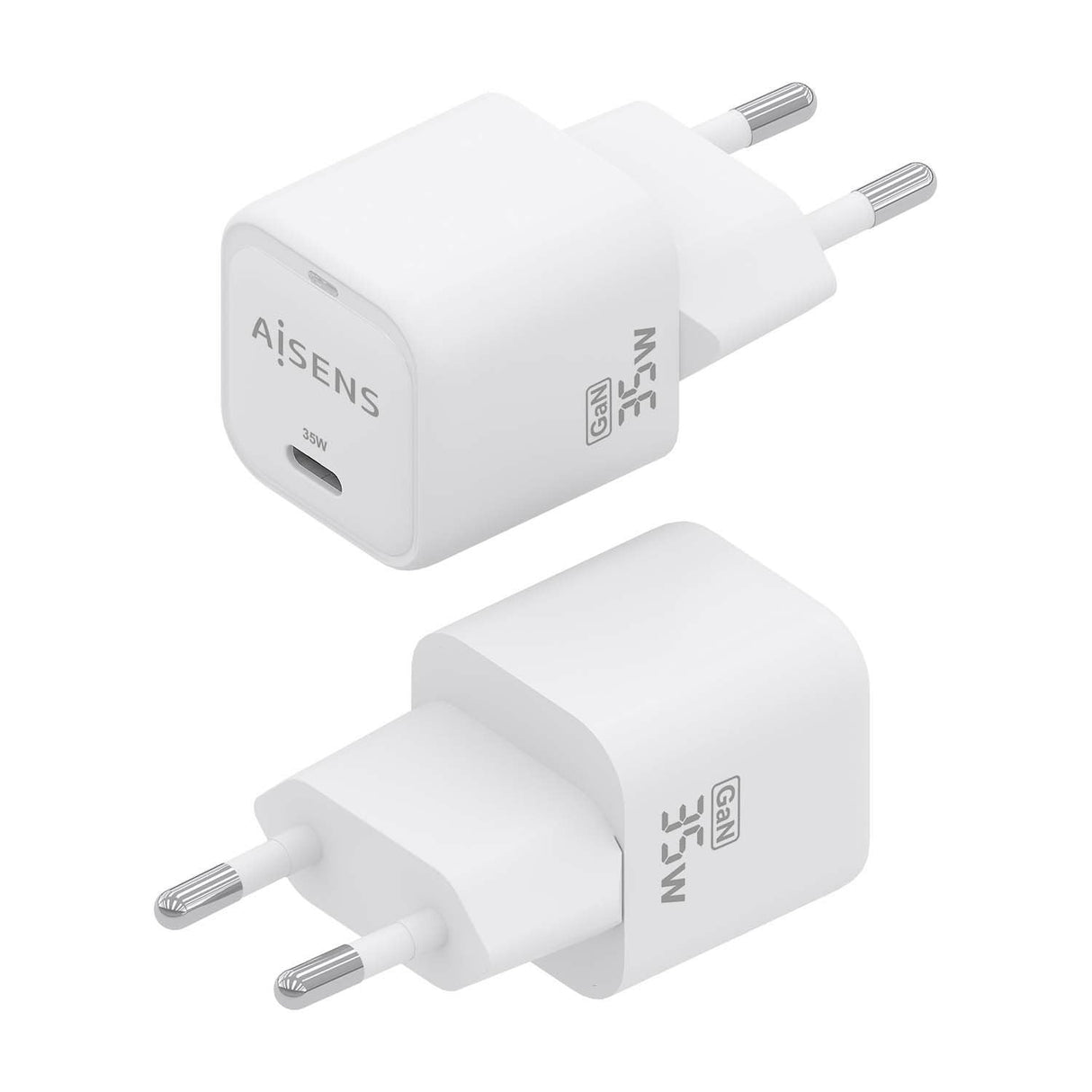 Aisens Cargador Gan 35w, 1xusb-C Pd3.0 Qc4.0, Blanco