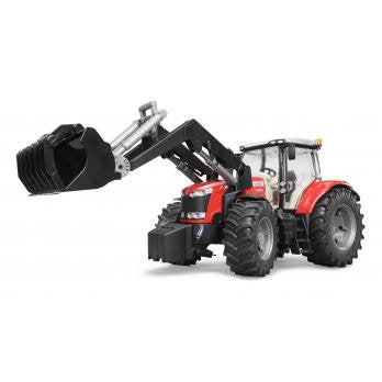 EAN 4001702030476 - BRUDER Massey Ferguson 7624 with frontloader imagen 2