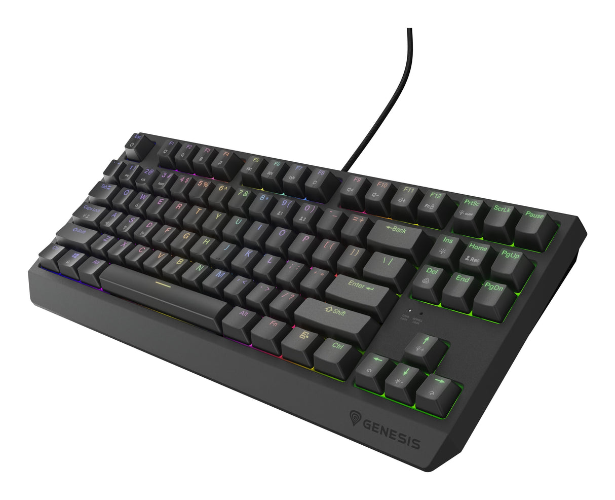 Genesis Thor 230 Tkl Rgb Mechanical Gaming Keyboard, Outemu Brown Switch, Us Layout, Wired, Black