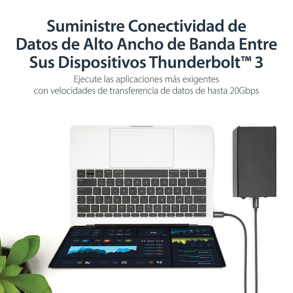EAN 0065030864077 - StarTech.com TBLT3MM1M cable Thunderbolt 20 Gbit/s Negro imagen 7