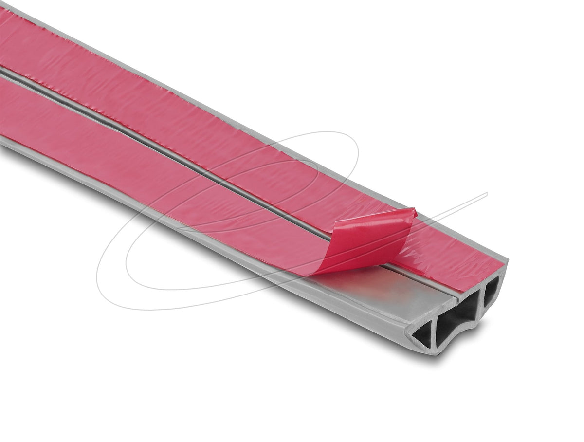 Delock Canaleta Para Cables Pvc Flexible 50 X 14 Mm - Longitud 2 M Gris