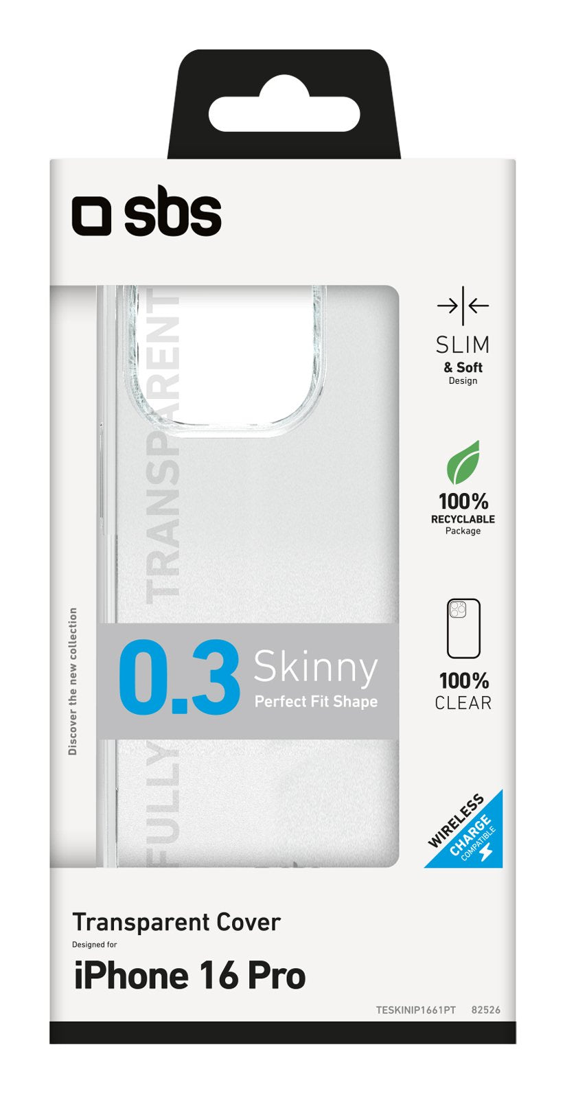 Sbs Skinny Cover Iphone 16 Pro Transparent