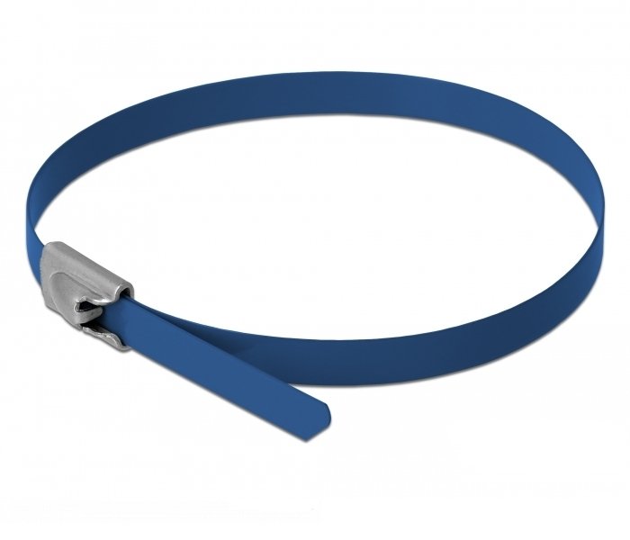 Delock Bridas De Acero Inoxidable L 500 X B 4,6 Mm Azul 10 Piezas