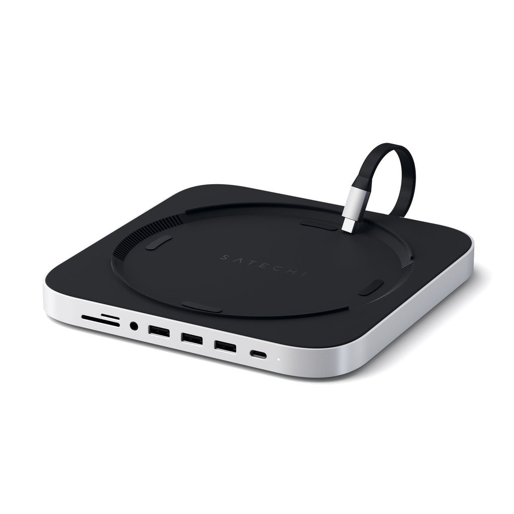 Satechi Aluminum Do Mac Mini Usb-C (Usb-C, 3x Usb-A, Czytnik Kart Micro/Sd, Jack Port) (Srebrny)