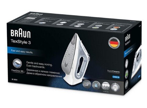 EAN 8021098270702 - Braun TexStyle 3 SI3054GY Plancha a vapor Suela de cerámica 2400 W Gris imagen 3
