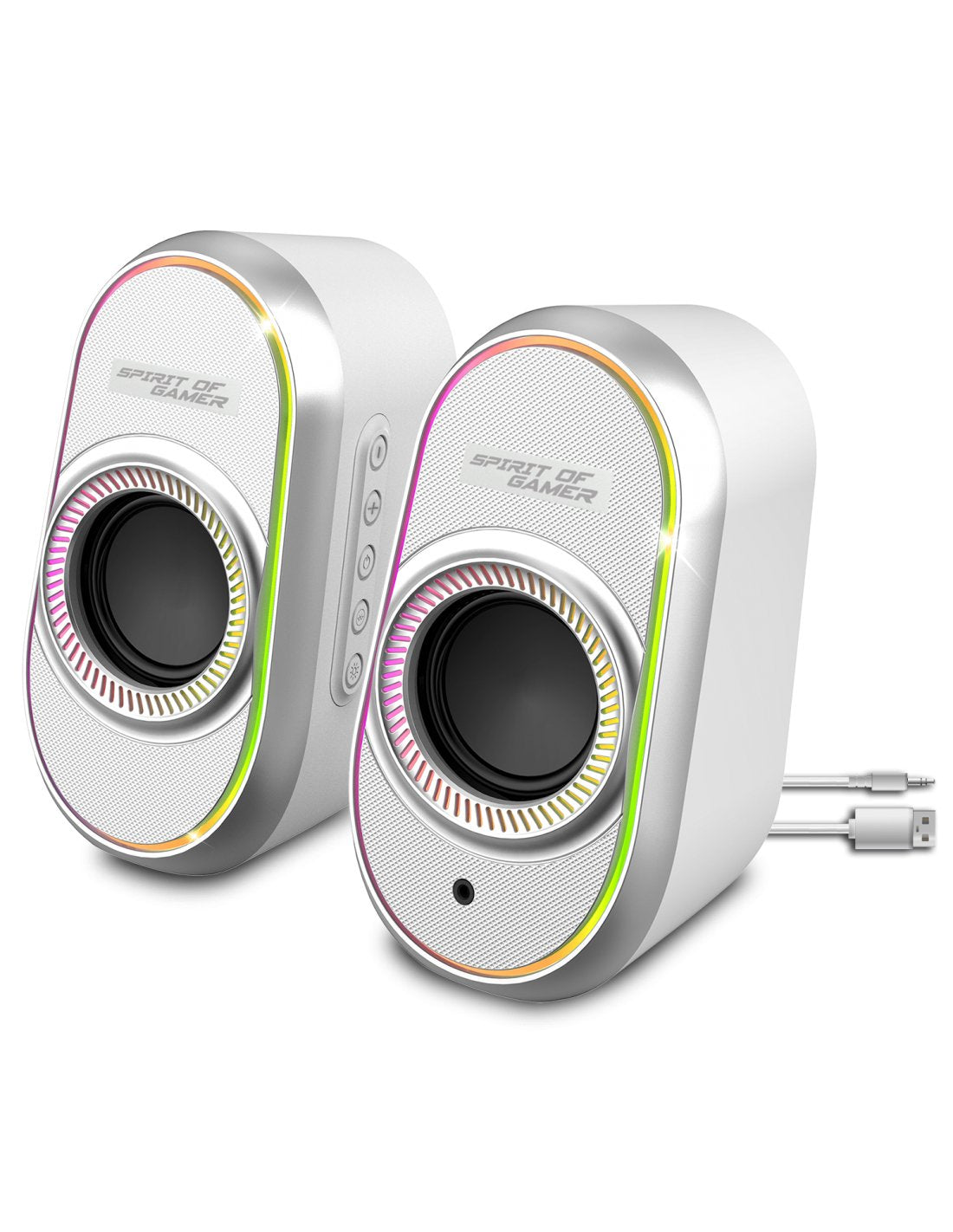 Spirit Of Gamer Altavoz 2.0 Fanatic 500 Rgb White