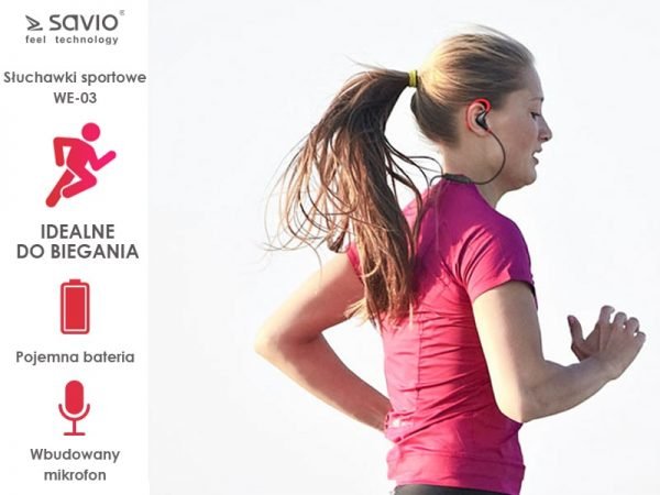 EAN 5901986044864 - Savio WE-03 auricular y casco Auriculares Inalámbrico Dentro de oído Deportes Bluetooth Negro imagen 9