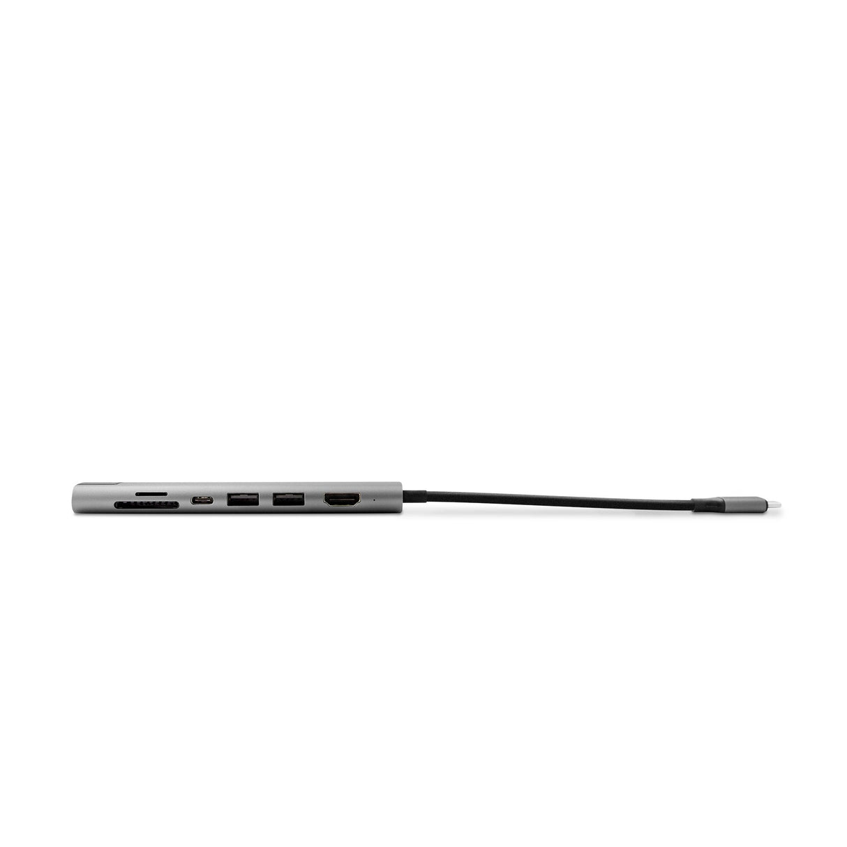 Epico Hub Usb-C 7en1 A Hdmi 2usb-A Ethernet Microsd Usb-C - Gris Espacial