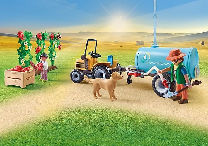 Playmobil 71442 Country Traktor Mit Anhänger Und Wassertank