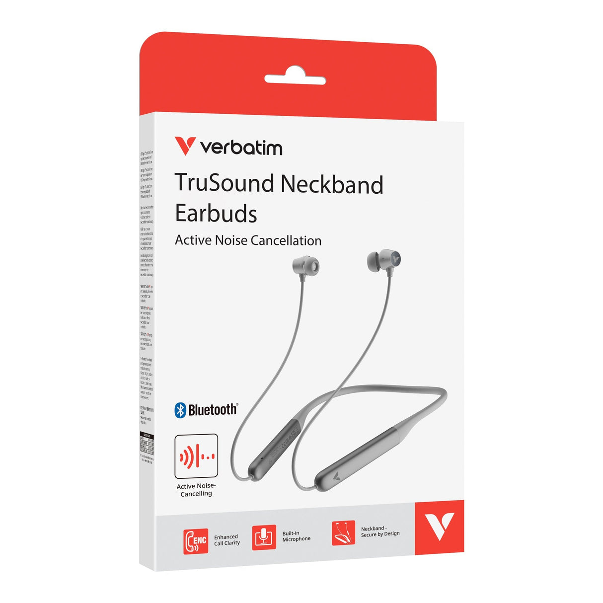 Trusound Anc Neckband Earbuds, Grey